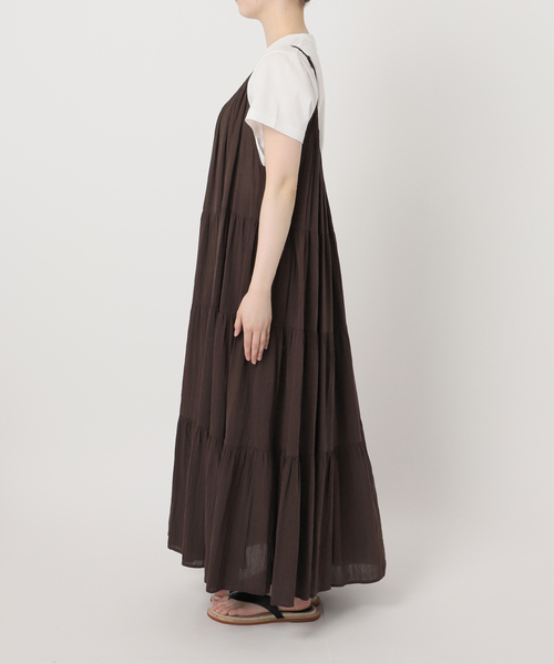 美品♡habi シルクライクティアードワンピース HYU 楊柳ティアードワンピース（ワンピース）｜Spick & Span