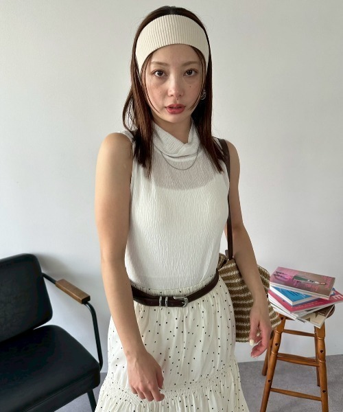 HANNE(アン)の「ドレープタートルノースリボディースーツ(Tシャツ/カットソー・レディース・グレー/ホワイト・FREE)」の19枚目の写真