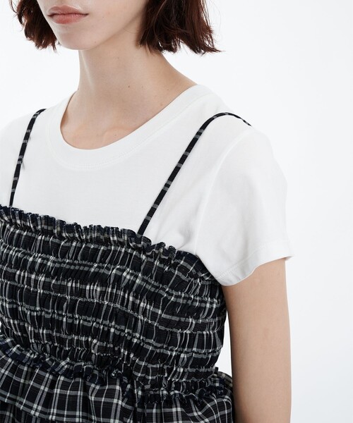 シャーリングチェックトップス（その他トップス）｜PUBLIC TOKYO