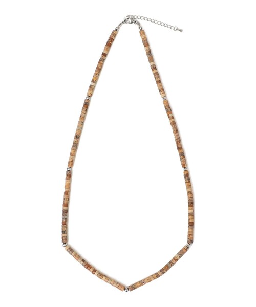 Helena(ヘレナ)の「HELENA:MIX MATERIAL NECKLACE(ネックレス・レディース・ホワイト/キャメル/グレー・ONE SIZE)」の3枚目の写真