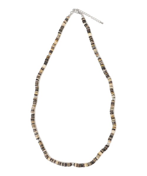 Helena(ヘレナ)の「HELENA:MIX MATERIAL NECKLACE(ネックレス・レディース・ホワイト/キャメル/グレー・ONE SIZE)」の2枚目の写真