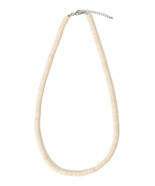 Helena(ヘレナ)の「HELENA:MIX MATERIAL NECKLACE(ネックレス・レディース・ホワイト/キャメル/グレー・ONE SIZE)」の1枚目の写真
