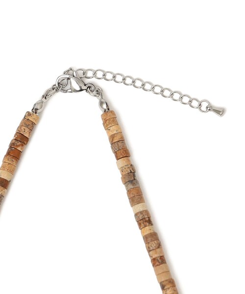 Helena(ヘレナ)の「HELENA:MIX MATERIAL NECKLACE(ネックレス・レディース・ホワイト/キャメル/グレー・ONE SIZE)」の5枚目の写真