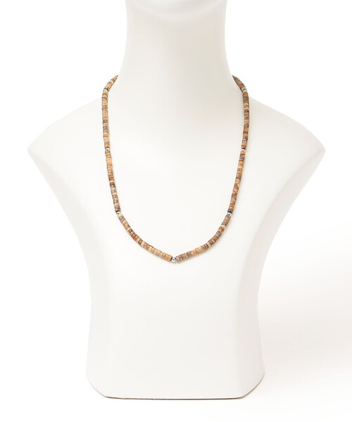 Helena(ヘレナ)の「HELENA:MIX MATERIAL NECKLACE(ネックレス・レディース・ホワイト/キャメル/グレー・ONE SIZE)」の6枚目の写真