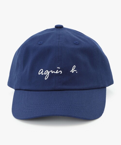 agnes b.（アニエスベー）の「キッズ ロゴ刺繍 キャップ（キャップ・キッズ・ネイビー・FREE）」の6枚目の写真
