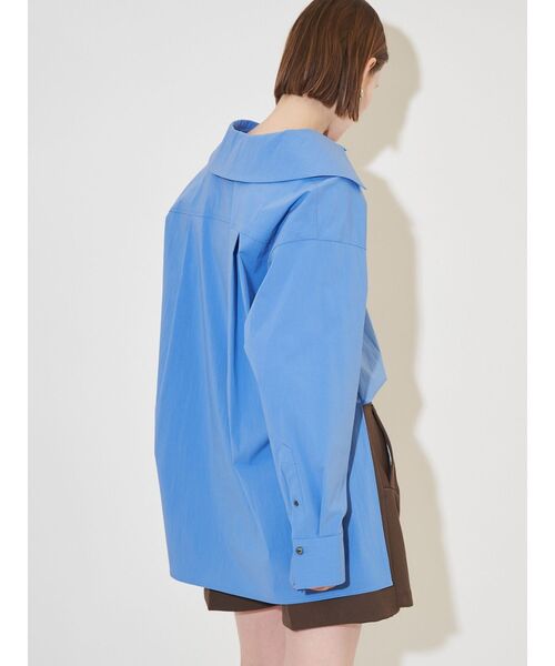 ELENDEEK（エレンディーク）の「ビッグカラースキッパーシャツ（シャツ/ブラウス・レディース・ネイビー/ラベンダー/オフホワイト/ブルー・FREE）」の8枚目の写真