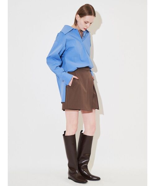 ELENDEEK（エレンディーク）の「ビッグカラースキッパーシャツ（シャツ/ブラウス・レディース・ネイビー/ラベンダー/オフホワイト/ブルー・FREE）」の9枚目の写真