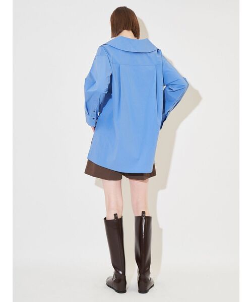 ELENDEEK（エレンディーク）の「ビッグカラースキッパーシャツ（シャツ/ブラウス・レディース・ネイビー/ラベンダー/オフホワイト/ブルー・FREE）」の10枚目の写真