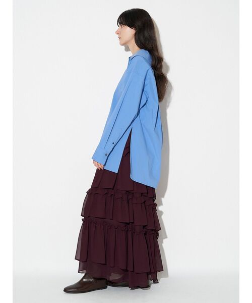 ELENDEEK（エレンディーク）の「ビッグカラースキッパーシャツ（シャツ/ブラウス・レディース・ネイビー/ラベンダー/オフホワイト/ブルー・FREE）」の14枚目の写真