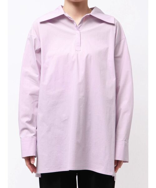 ELENDEEK（エレンディーク）の「ビッグカラースキッパーシャツ（シャツ/ブラウス・レディース・ネイビー/ラベンダー/オフホワイト/ブルー・FREE）」の18枚目の写真