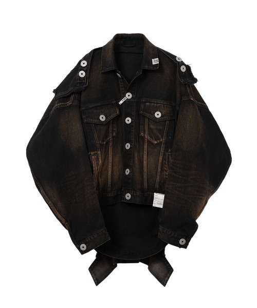 Maison MIHARA YASUHIRO(メゾンミハラヤスヒロ)の「Reverse-Back Denim Jacket(ブルゾン・メンズ・ブラック・44/46)」の1枚目の写真
