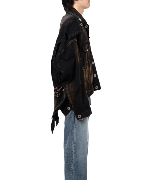Maison MIHARA YASUHIRO(メゾンミハラヤスヒロ)の「Reverse-Back Denim Jacket(ブルゾン・メンズ・ブラック・44/46)」の3枚目の写真