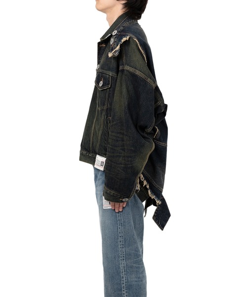 Maison MIHARA YASUHIRO(メゾンミハラヤスヒロ)の「Reverse-Back Denim Jacket(ブルゾン・メンズ・ブラック・44/46)」の4枚目の写真