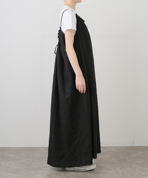 【Rika】Deuxieme Classe 黒Linen リネンワンピース リネン キャミワンピース（ワンピース）｜JOURNAL STANDARD LUXE