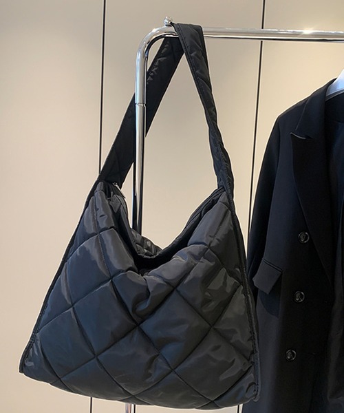 SANSeLF（サンセルフ）の「【SANSeLF】 ふくらみキルティング巾着ショルダー ストリングコードデザイン 2WAYユース saa25s009（ショルダーバッグ・レディース・カーキ/ブラック/ホワイト/ピンク/グリーン/ベージュ・FREE）」の18枚目の写真