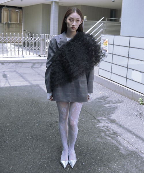 近年♡美品✨マスタバニー ニットテーラードジャケット 総柄 ロゴボタン 5/L Penneys（ぺニーズ）別注モールジャガードロゴニット