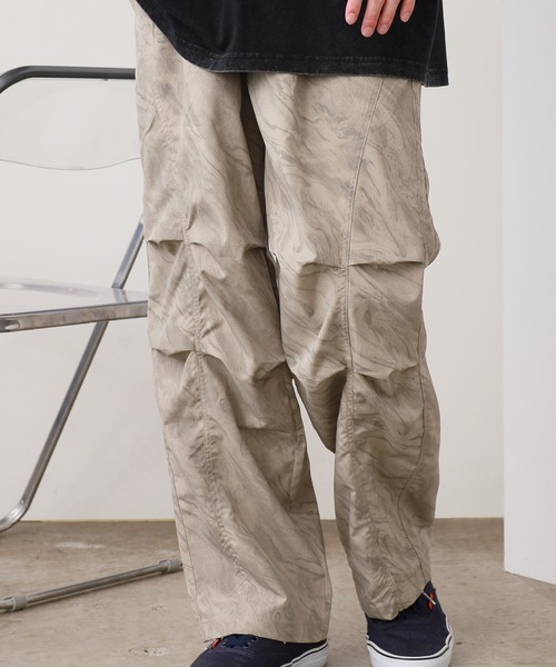 ROOPTOKYO(ループトウキョウ)の「マーブル柄パンツ メンズ 秋物 秋服 2026年秋冬(その他パンツ・メンズ・グレー/ブラック・L/M)」の1枚目の写真