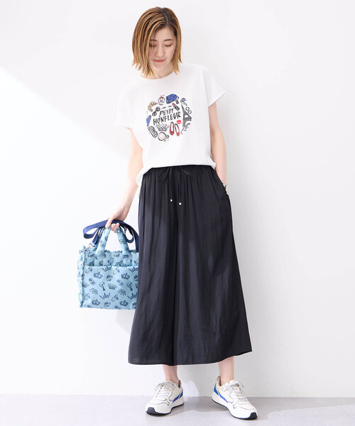 Petit Honfleur（プチオンフルール）の「ロゴプリント２WAYバッグ（トートバッグ・レディース・ブルー/グレー・フリー）」の20枚目の写真