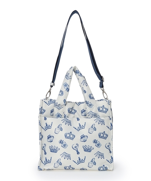 Petit Honfleur（プチオンフルール）の「ロゴプリント２WAYバッグ（トートバッグ・レディース・ブルー/グレー・フリー）」の11枚目の写真