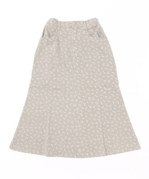 mil（ミル）の「デニム マーメイドスカート 【無地/フラワープリント】（スカート・レディース・ブラック/サックスブルー/グレイッシュベージュ・XS/S）」の7枚目の写真