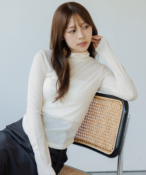 back cut sheer tops(バックカットシアートップス)（Tシャツ