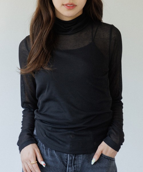 senee バックカットシアートップス back cut sheer tops(バックカットシアートップス)（Tシャツ