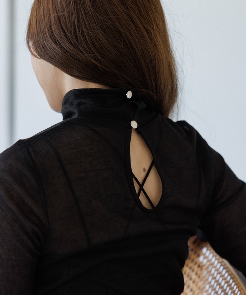 senee バックカットシアートップス back cut sheer tops(バックカットシアートップス)（Tシャツ