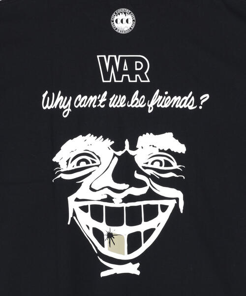 CITY COUNTRY CITY(シティーカントリーシティー)の「CITY COUNTRY CITY /シティーカントリーシティー /WHY CAN‘T WE BE FRIENDS? 001(Tシャツ/カットソー・メンズ・ブラック/ホワイト・M/L/XL)」の6枚目の写真