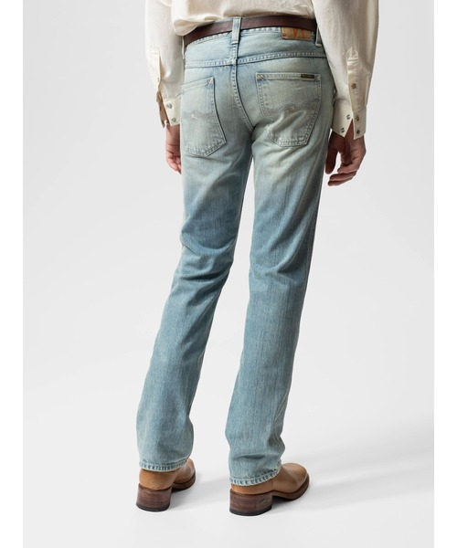 Nudie Jeans（ヌーディージーンズ）の「Nudie Jeans/ヌーディージーンズ Slim Jim / クラシックスリムフィットジーンズ / Summer Dirt / レングス30（デニムパンツ・メンズ・ライトブルー・28inch/29inch/30inch/31inch/32inch/33inch/34inch）」の4枚目の写真