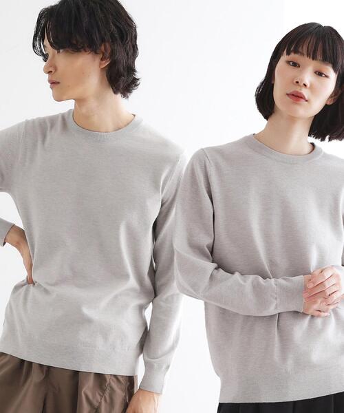 tk.TAKEO KIKUCHI(ティーケータケオキクチ)の「ハイゲージコンパクトニットクルー(ニット/セーター・メンズ・ワインレッド/ライトグレー/ブラック・02/01/03)」の3枚目の写真