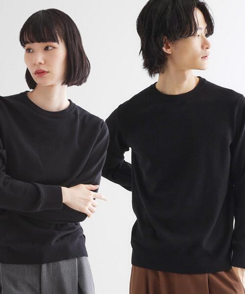 tk.TAKEO KIKUCHI(ティーケータケオキクチ)の「ハイゲージコンパクトニットクルー(ニット/セーター・メンズ・ワインレッド/ライトグレー/ブラック・02/01/03)」の2枚目の写真