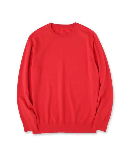 tk.TAKEO KIKUCHI(ティーケータケオキクチ)の「ハイゲージコンパクトニットクルー(ニット/セーター・メンズ・ワインレッド/ライトグレー/ブラック・02/01/03)」の4枚目の写真