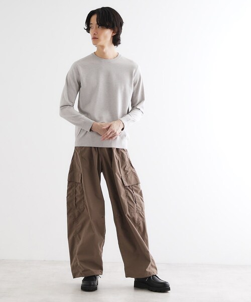 tk.TAKEO KIKUCHI(ティーケータケオキクチ)の「ハイゲージコンパクトニットクルー(ニット/セーター・メンズ・ワインレッド/ライトグレー/ブラック・02/01/03)」の7枚目の写真