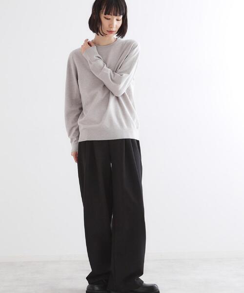 tk.TAKEO KIKUCHI(ティーケータケオキクチ)の「ハイゲージコンパクトニットクルー(ニット/セーター・メンズ・ワインレッド/ライトグレー/ブラック・02/01/03)」の10枚目の写真