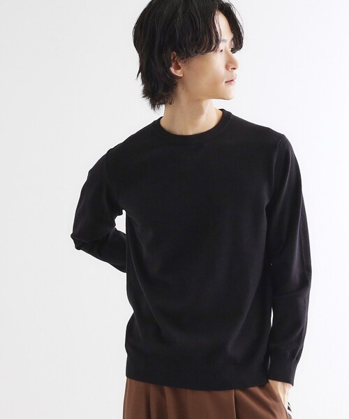 tk.TAKEO KIKUCHI(ティーケータケオキクチ)の「ハイゲージコンパクトニットクルー(ニット/セーター・メンズ・ワインレッド/ライトグレー/ブラック・02/01/03)」の12枚目の写真