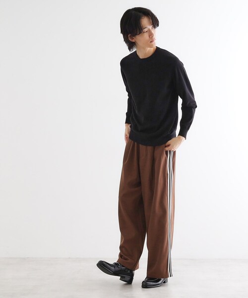 tk.TAKEO KIKUCHI(ティーケータケオキクチ)の「ハイゲージコンパクトニットクルー(ニット/セーター・メンズ・ワインレッド/ライトグレー/ブラック・02/01/03)」の14枚目の写真