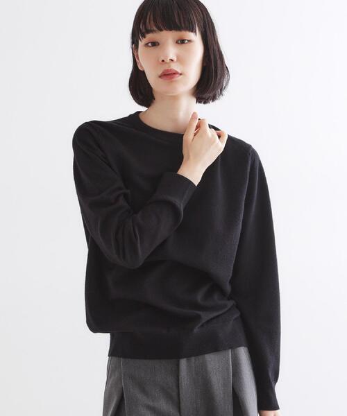 tk.TAKEO KIKUCHI(ティーケータケオキクチ)の「ハイゲージコンパクトニットクルー(ニット/セーター・メンズ・ワインレッド/ライトグレー/ブラック・02/01/03)」の16枚目の写真