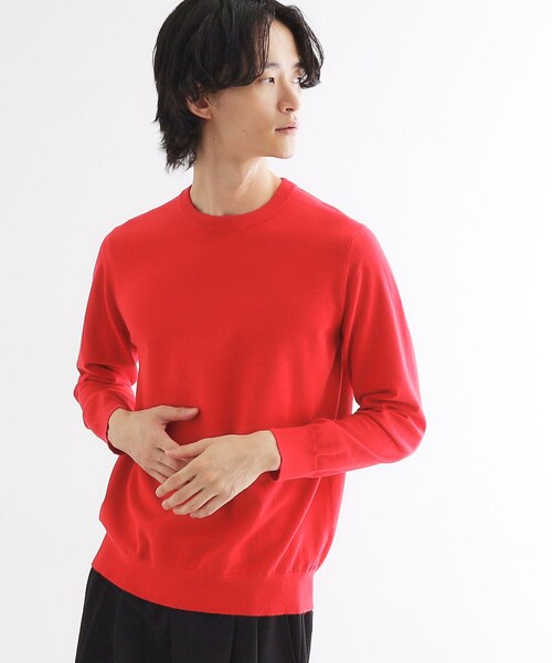 tk.TAKEO KIKUCHI(ティーケータケオキクチ)の「ハイゲージコンパクトニットクルー(ニット/セーター・メンズ・ワインレッド/ライトグレー/ブラック・02/01/03)」の20枚目の写真