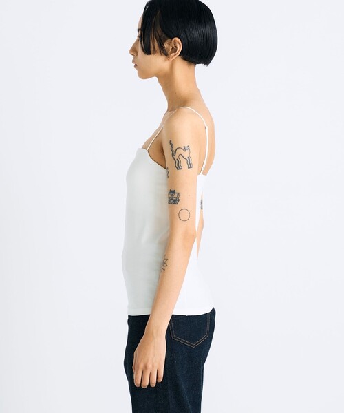 EDITION（エディション）の「レーヨンナイロン ブラトップ（キャミソール・レディース・ホワイト/ブラック・34/36）」の9枚目の写真