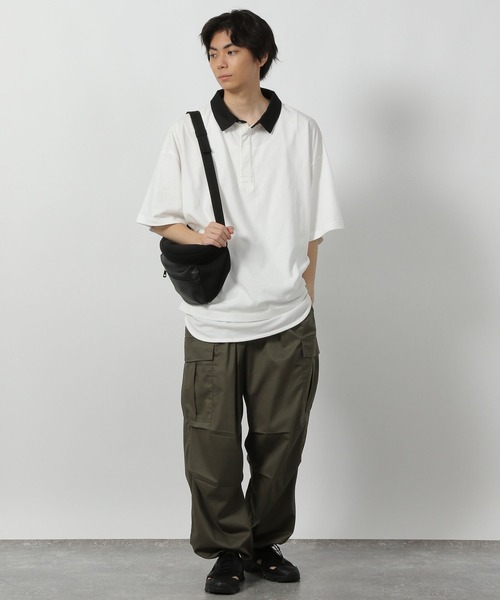 LAKOLE(ラコレ)の「ラガーポロTEE / 576256(ポロシャツ・メンズ・ネイビー/オレンジ/ホワイト・MEDIUM/LARGE)」の11枚目の写真