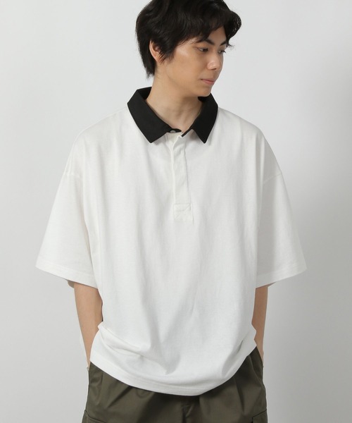 LAKOLE(ラコレ)の「ラガーポロTEE / 576256(ポロシャツ・メンズ・ネイビー/オレンジ/ホワイト・MEDIUM/LARGE)」の12枚目の写真