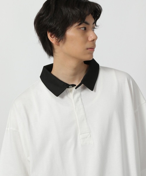 LAKOLE(ラコレ)の「ラガーポロTEE / 576256(ポロシャツ・メンズ・ネイビー/オレンジ/ホワイト・MEDIUM/LARGE)」の13枚目の写真