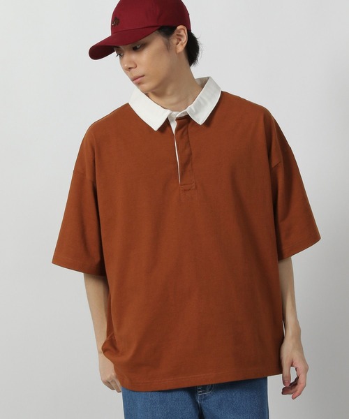 LAKOLE(ラコレ)の「ラガーポロTEE / 576256(ポロシャツ・メンズ・ネイビー/オレンジ/ホワイト・MEDIUM/LARGE)」の20枚目の写真