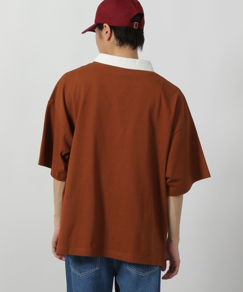 LAKOLE(ラコレ)の「ラガーポロTEE / 576256(ポロシャツ・メンズ・ネイビー/オレンジ/ホワイト・MEDIUM/LARGE)」の21枚目の写真