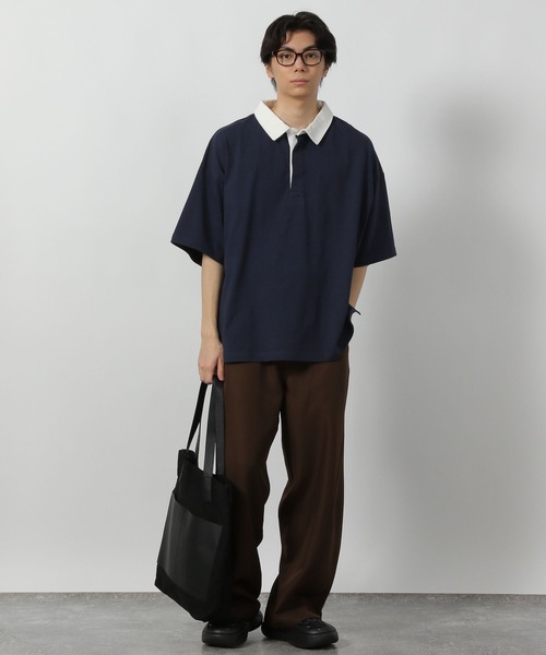 LAKOLE(ラコレ)の「ラガーポロTEE / 576256(ポロシャツ・メンズ・ネイビー/オレンジ/ホワイト・MEDIUM/LARGE)」の14枚目の写真