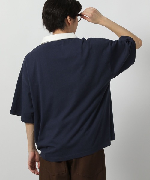 LAKOLE(ラコレ)の「ラガーポロTEE / 576256(ポロシャツ・メンズ・ネイビー/オレンジ/ホワイト・MEDIUM/LARGE)」の16枚目の写真