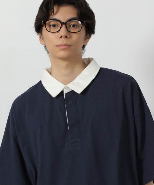 LAKOLE(ラコレ)の「ラガーポロTEE / 576256(ポロシャツ・メンズ・ネイビー/オレンジ/ホワイト・MEDIUM/LARGE)」の18枚目の写真