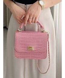 MERCURYDUO | クロコチェーンミニバッグ(ハンドバッグ)