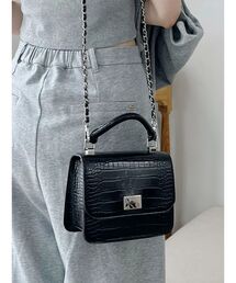 MERCURYDUO | クロコチェーンミニバッグ(ハンドバッグ)