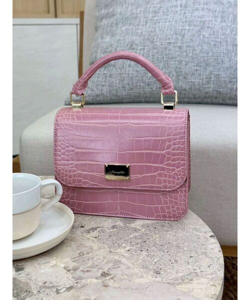 MERCURYDUO（マーキュリーデュオ）の「クロコチェーンミニバッグ（ハンドバッグ・レディース・ブラック/ピンク・FREE）」の11枚目の写真
